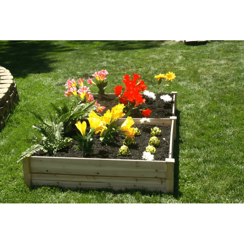flowers in the EDEN quick assembly raised garden bed