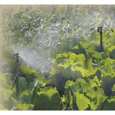 image of GENESIS 20FT micro sprinkler watering system being used in a garden