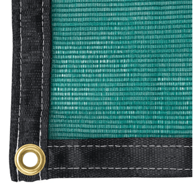 Image of the corner of RSI 3 Season Knitted Green Shade Cloth - 50% Shade Protection