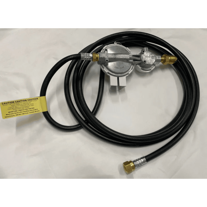 Connection hose view of the RSI radiant propane gas greenhouse heater