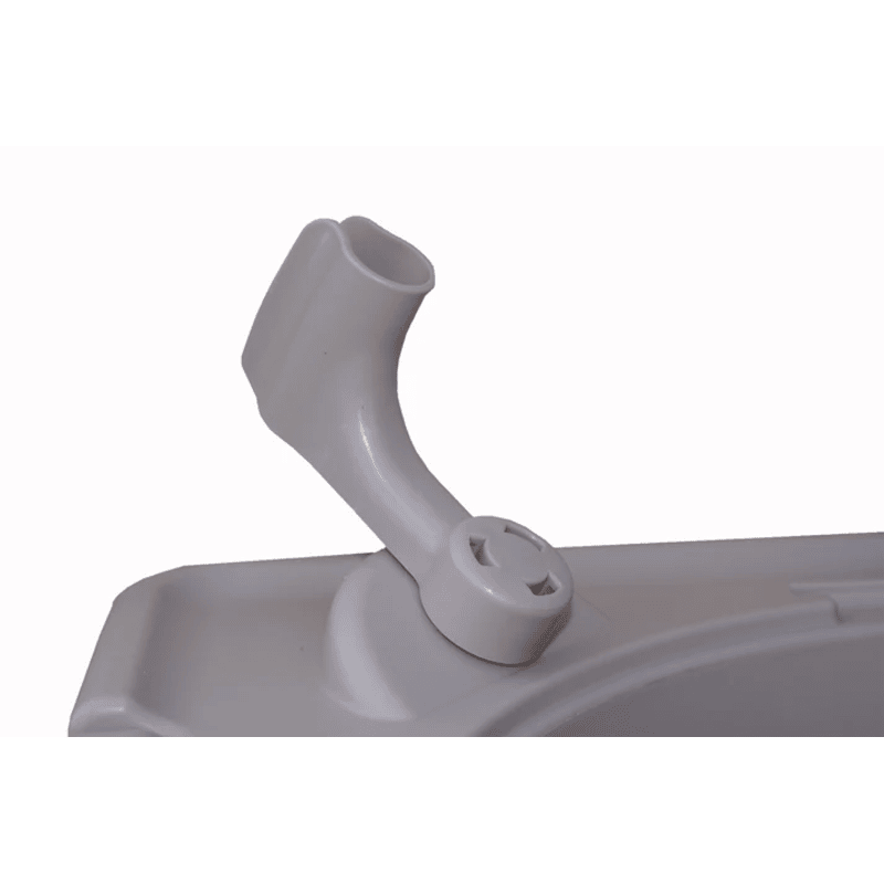 view of the nozzle holder of the large riverstone outdoor sink