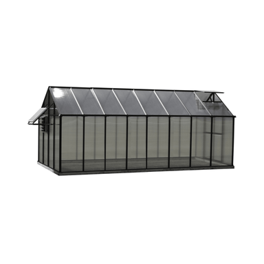 image in the white background of 16ft black monticello mojave greenhouse