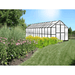 garden setting view of the 24ft black mont greenhouse growers edition