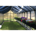 inside view of the 24ft black mont greenhouse premium
