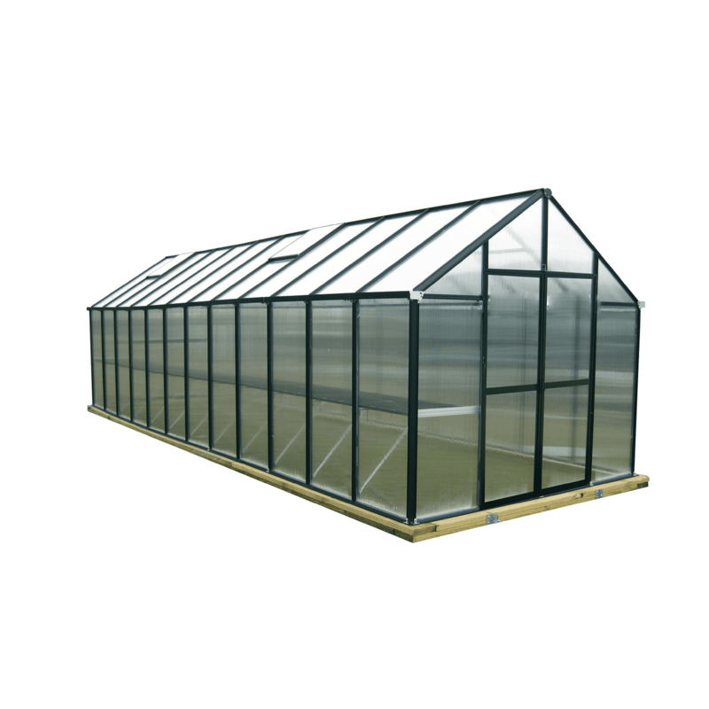 white background image of the 24ft black mont greenhouse premium