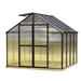 front view of the 8ft monticello black greenhouse kit