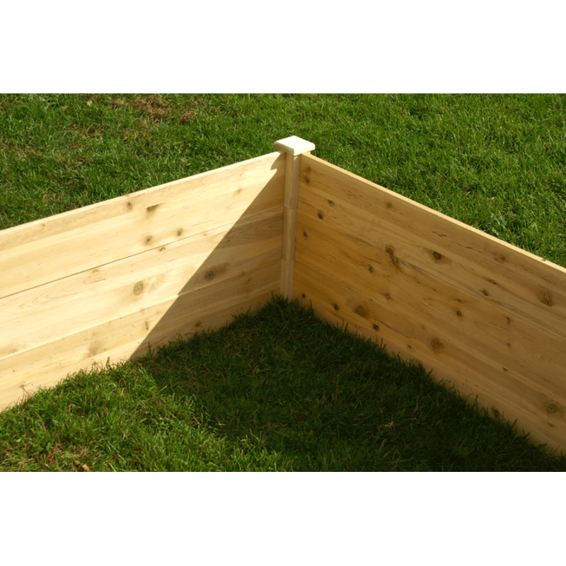 inside corner view of the view of the EDEN quick assembly raised garden bed