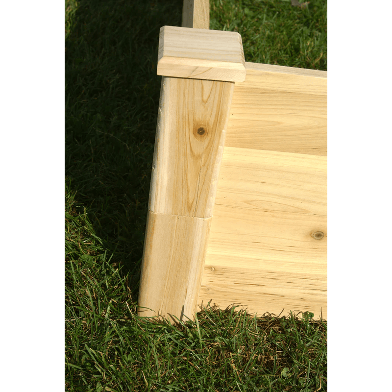 corner view of the EDEN quick assembly raised garden bed