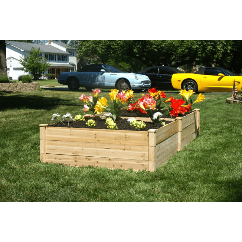 flowers in the EDEN quick assembly raised garden bed