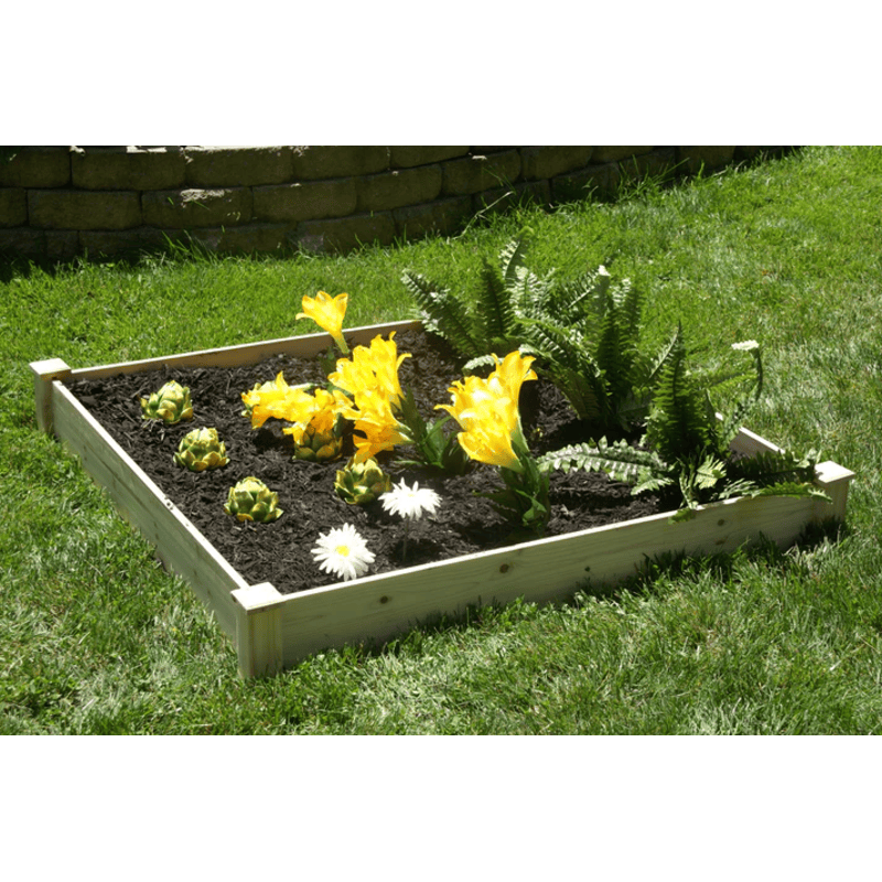 flowers and plants in the EDEN quick assembly raised garden bed