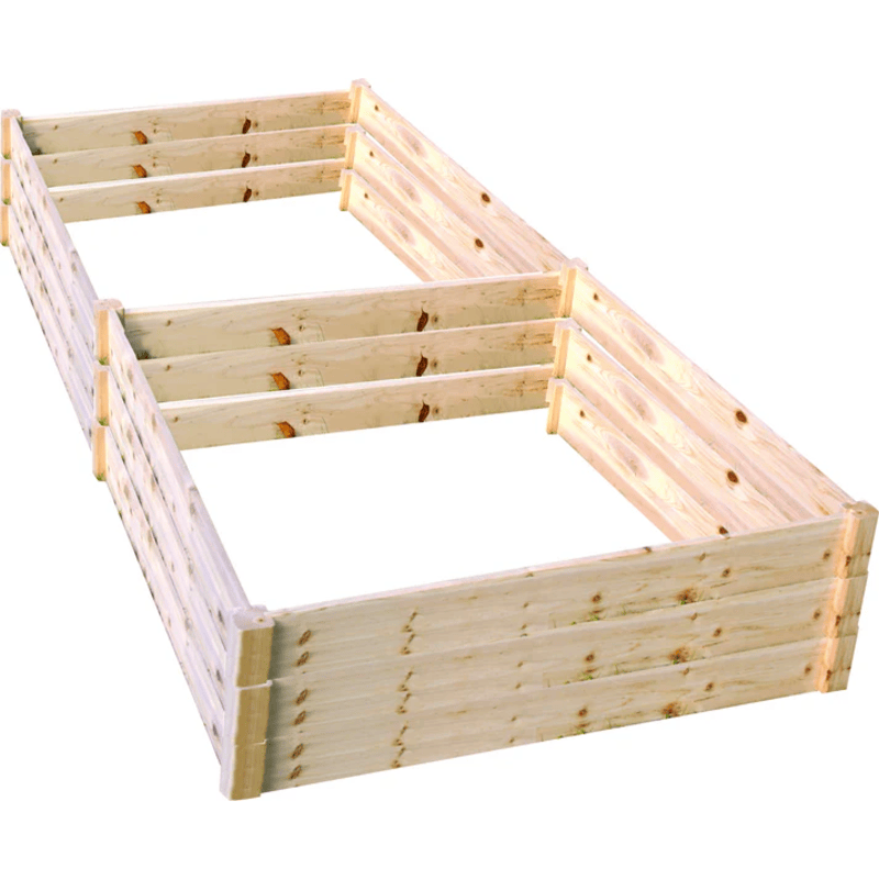 white background view of the EDEN quick assembly raised garden bed