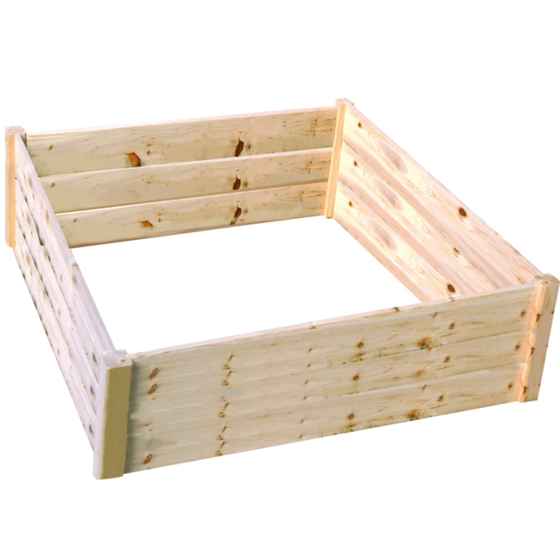 white background view of the EDEN  raised garden bed