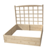 white background view of the EDEN raised garden bed with trellis