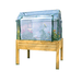 plants growing inside of the Eden raised garden bed table with heavy duty enclosure
