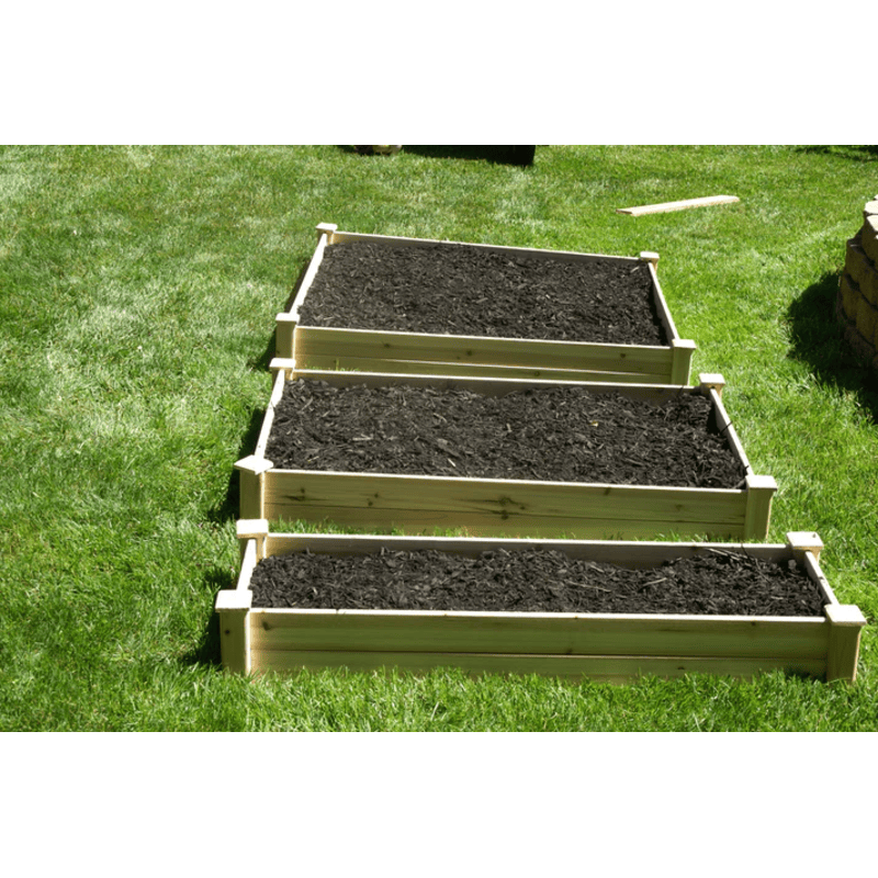 layout alternative view of the Eden waterfall pyramid garden bed kit
