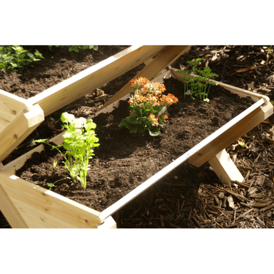 Eden waterfall garden table with plants and flowers