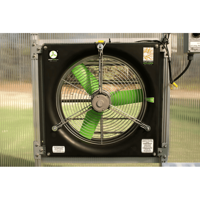 Fan view of the mont solar powered ventilation system