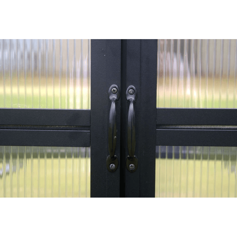 view of the handles of Monticello Second Set of Hinged Doors