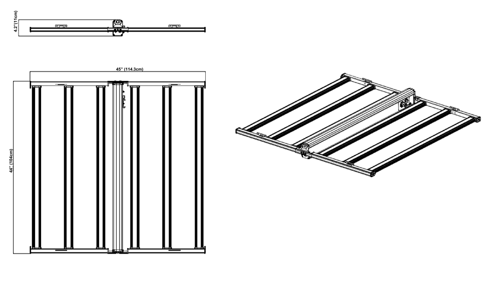 Grower's Choice ROI-FF650WLEDGrowLight 208V-480VDimensions