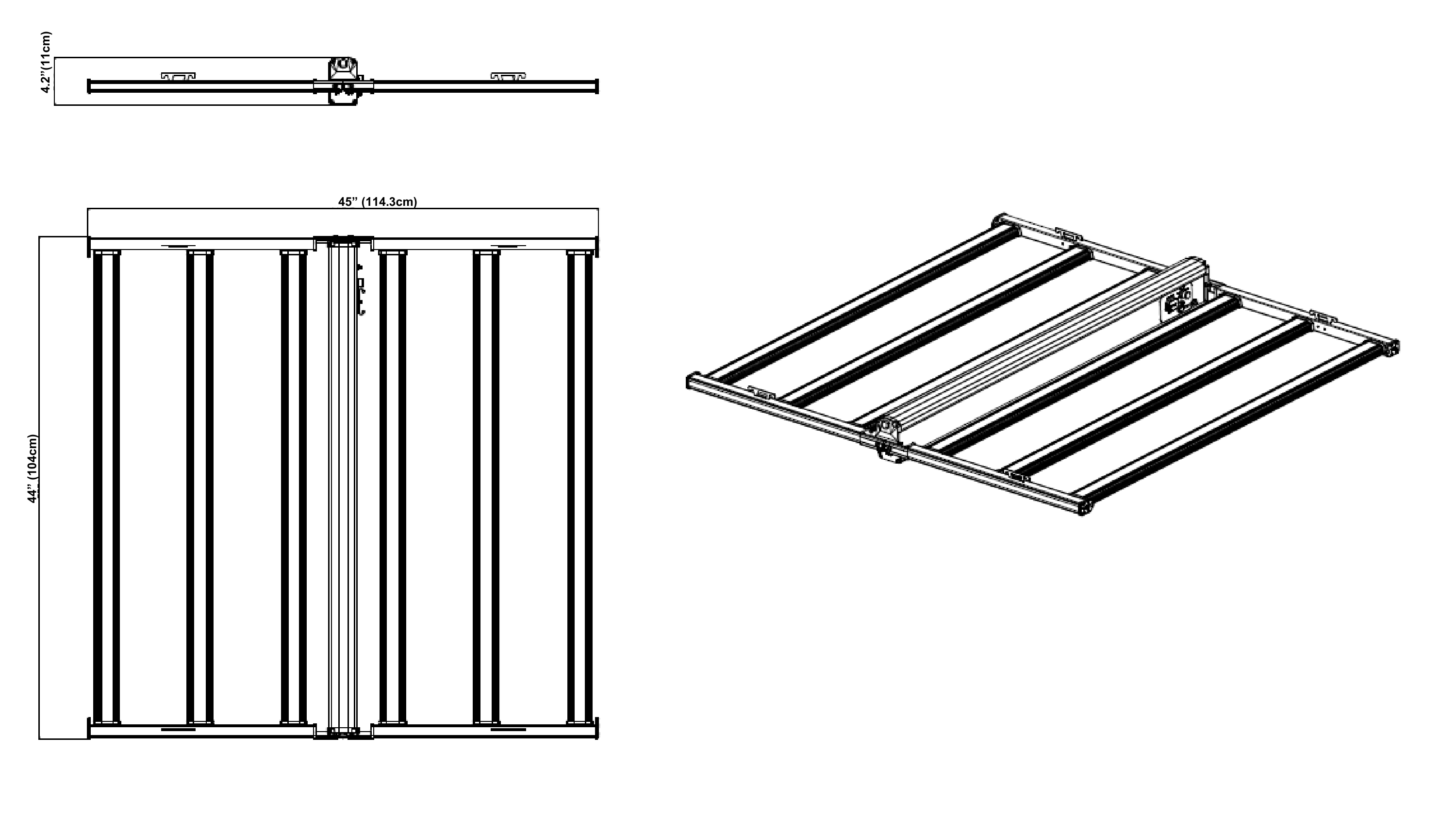 Grower's Choice ROI-FF650WLEDGrowLight 208V-480VDimensions