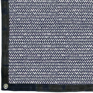 Image of RSI knitted black shade cloth with grommets with 50% shade level