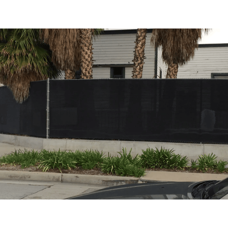  image of RSI knitted black shade cloth with grommets 