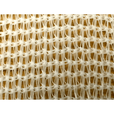 close up image of RSI white tropical weather shade cloth with grommets
