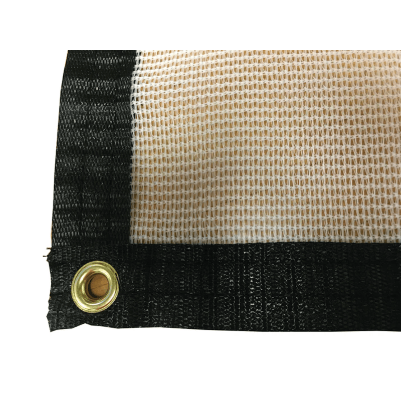 white background image of RSI white tropical weather shade cloth with grommets