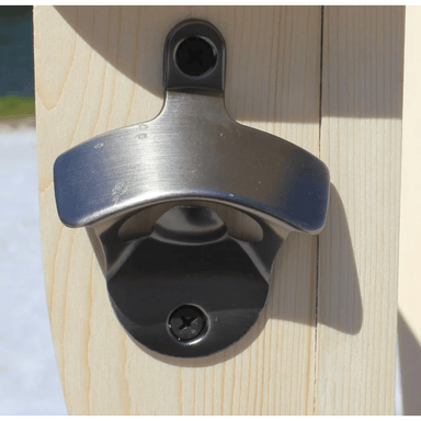 bottle opener image of rsi cedar adirondack chair and foldable side chair bottle opener close up image