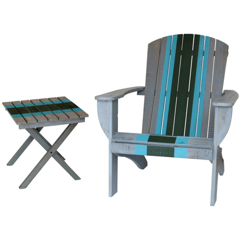 RSI cedar adirnondack chair and foldable side table in racing grey colour