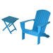 image of RSI cedar adirnondack chair and foldable side table in teal colour