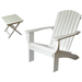 image of RSI cedar adirondack chair and foldable side table in white colour