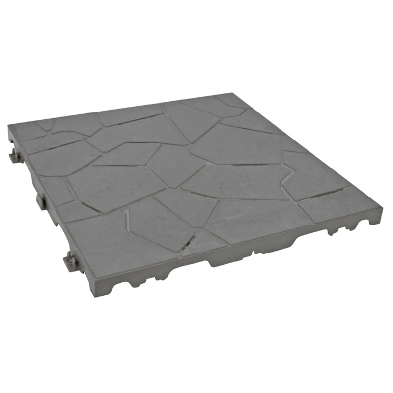 image of snap flooring tiles single side in gray color