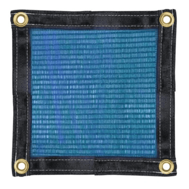 all four corners image of RSI 3 season knitted blue shade cloth - 50% shade protection