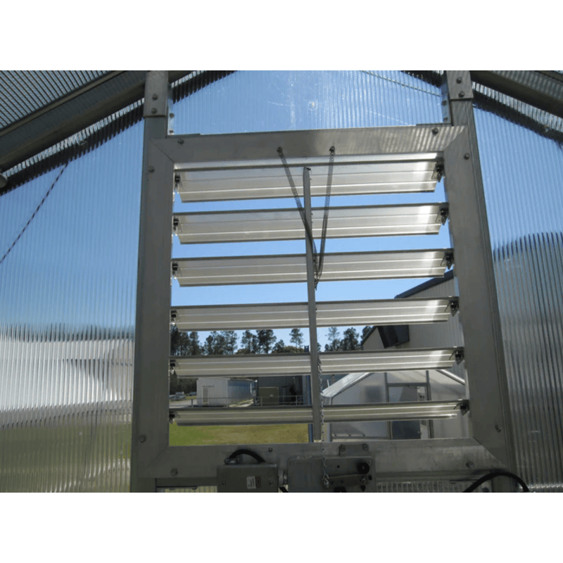 open vent view of wallace premium growers edition educational greenhouse kit