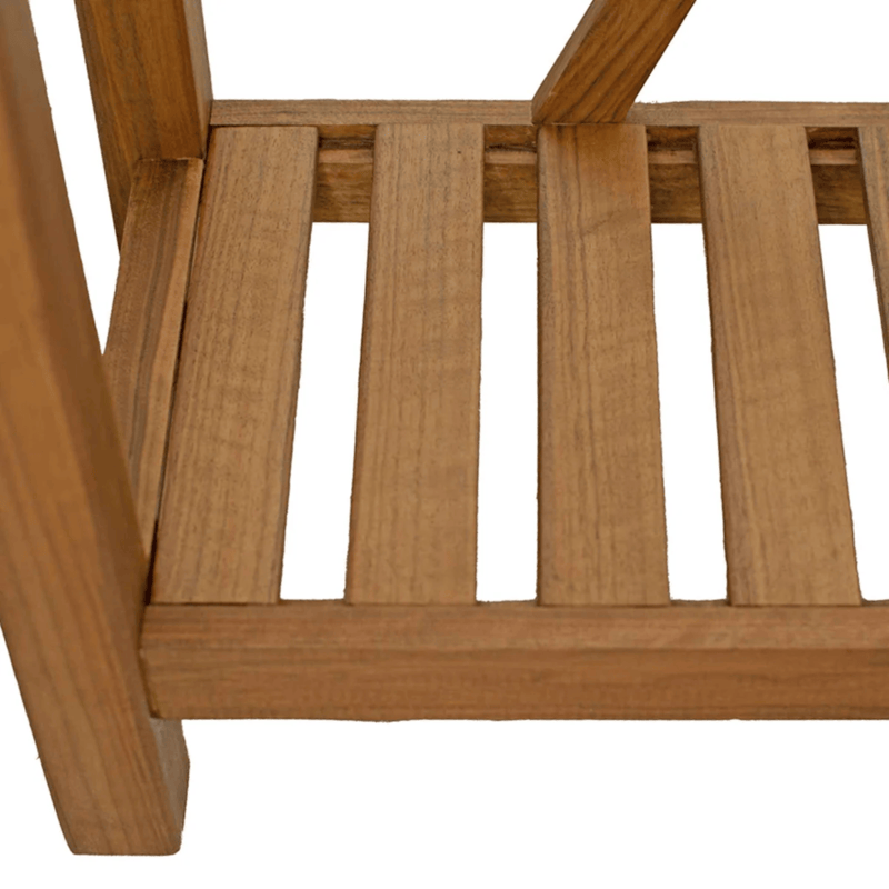 bottom close up view of the lee display farmhouse entry table 
