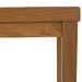 right side close up view of the lee display farmhouse entry table