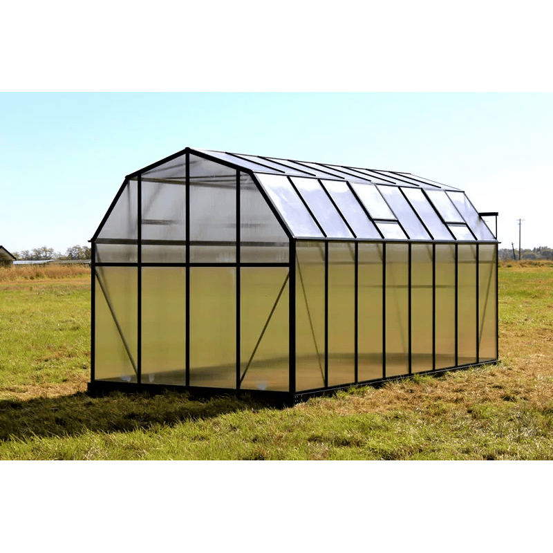 front side view of the grandio elite 8×16 greenhouse