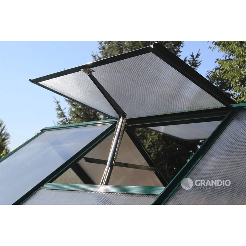 roof vent view of the grandio greenhouse ascent 8×24