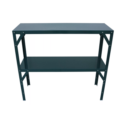 image of grandio powder coated steel two tier staging table