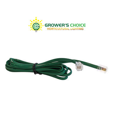 front view of  the growers choice RJ14 data cable 7ft