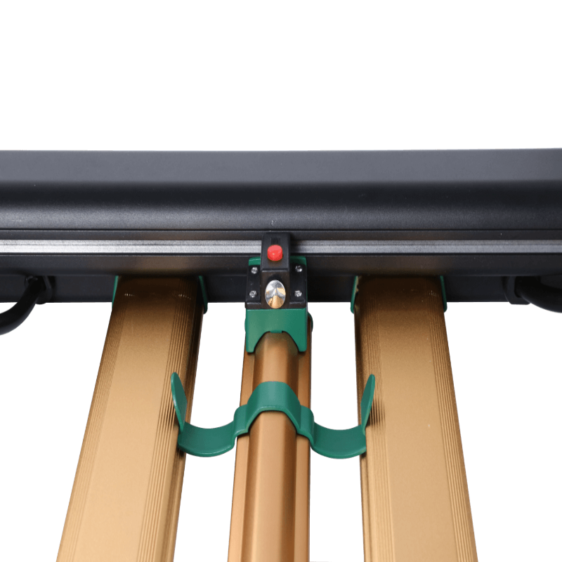 setup view of the growers choice UV-R bar attached to grow light fixture