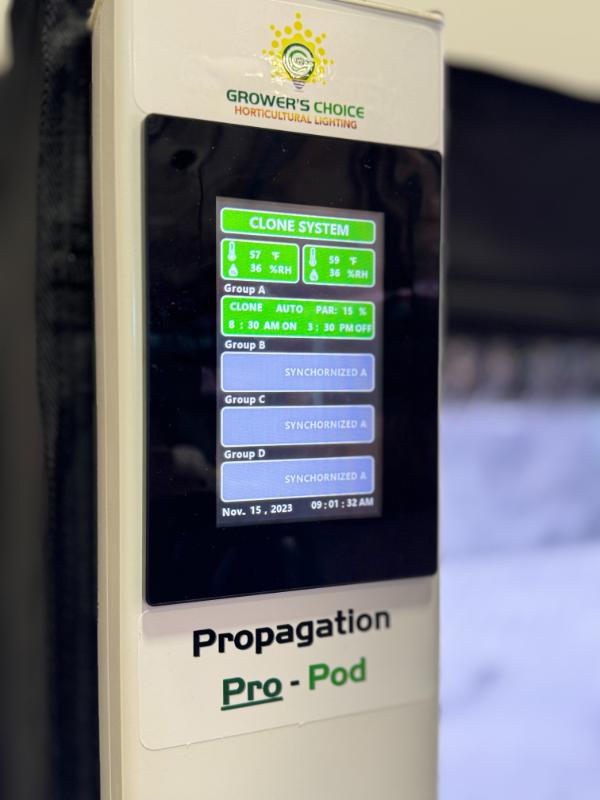 screen view of the grower's choice pod pro