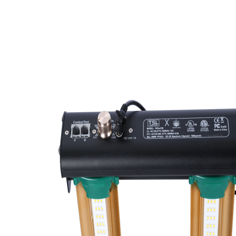view of the control port of the growers choice uv bars