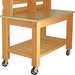 bottom close up view of the lee display modern garden potting table