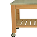 left close up view of the lee display modern garden potting table