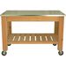 front view of the lee display modern garden potting table without hutch