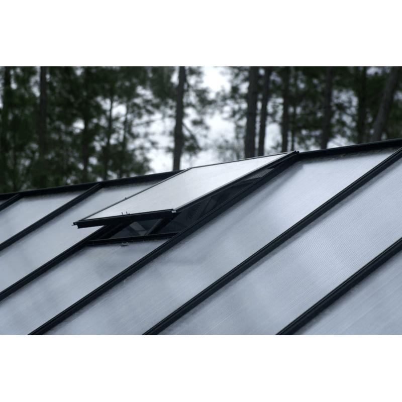 view of the mont automatic roof vent kit in black color