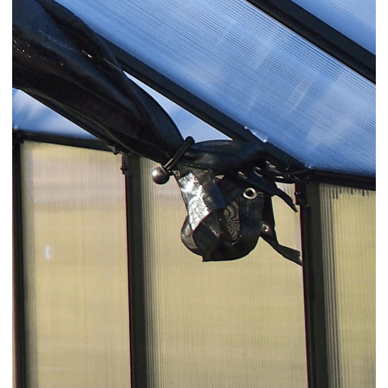 close up view of the mont greenhouse internal shade cloth