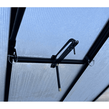 complete roof lock view of the mont greenhouse lock down kit for the vent